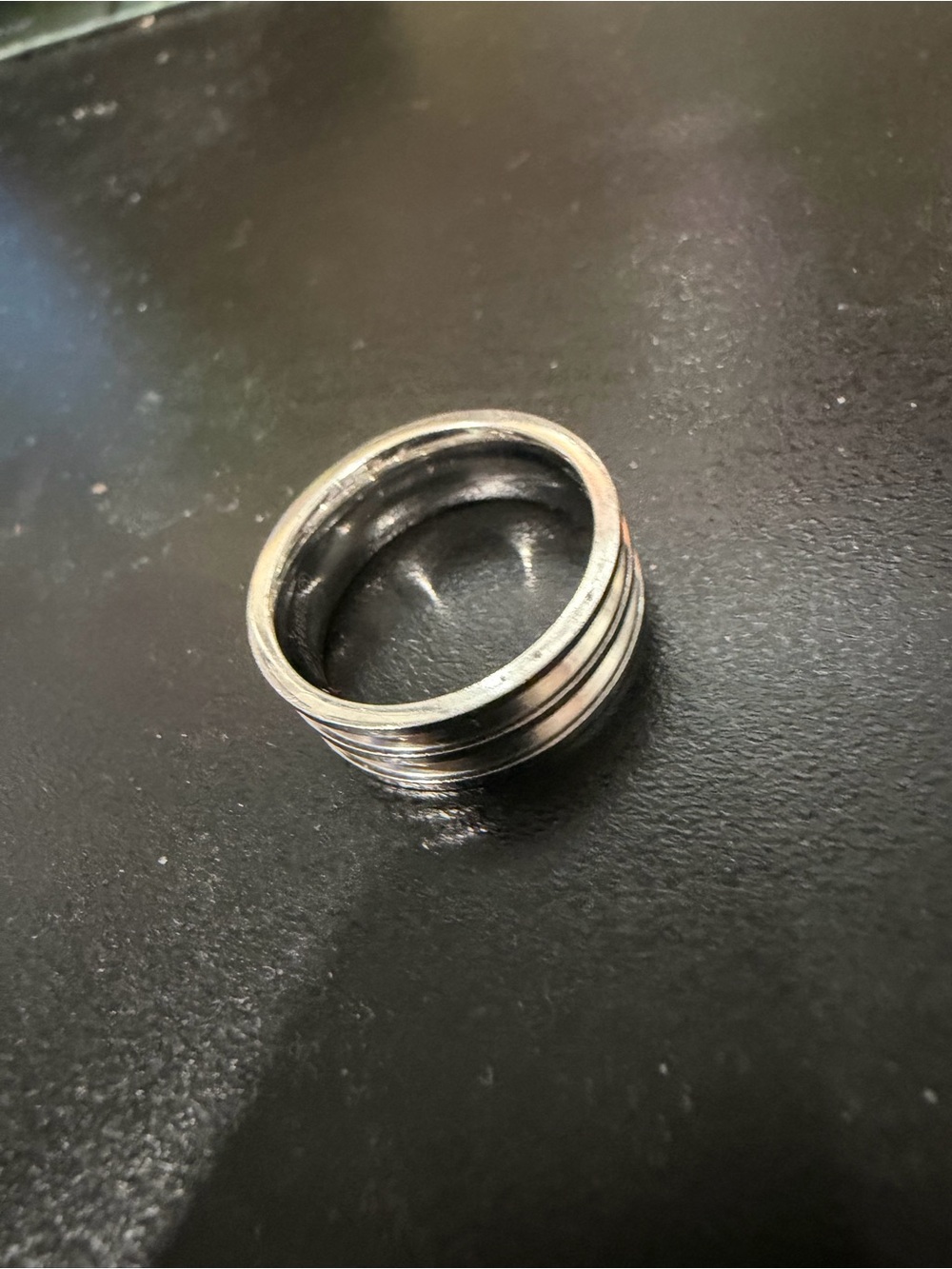 Sterling Silver Men's Spinner Ring - Silver